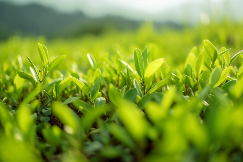 春天茶山茶园里生长茂盛的嫩绿茶叶摄影背景,高清,摄影图,摄影图片,图片大全,摄影图免费下载